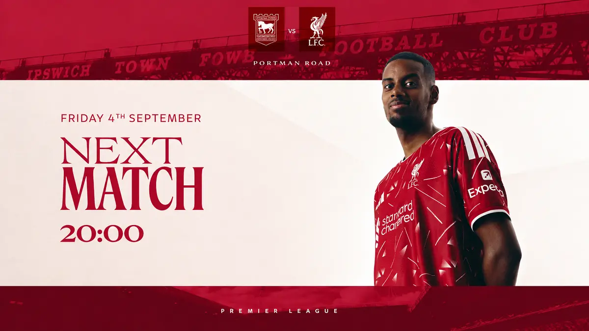Liverpool menghadapi Ipswich Town di Portman Road, Sabtu (5/9/2026) dini hari WIB, dengan target meraih kemenangan pertama di Premier League musim 2026/2027. (IG@liverpoolfc)