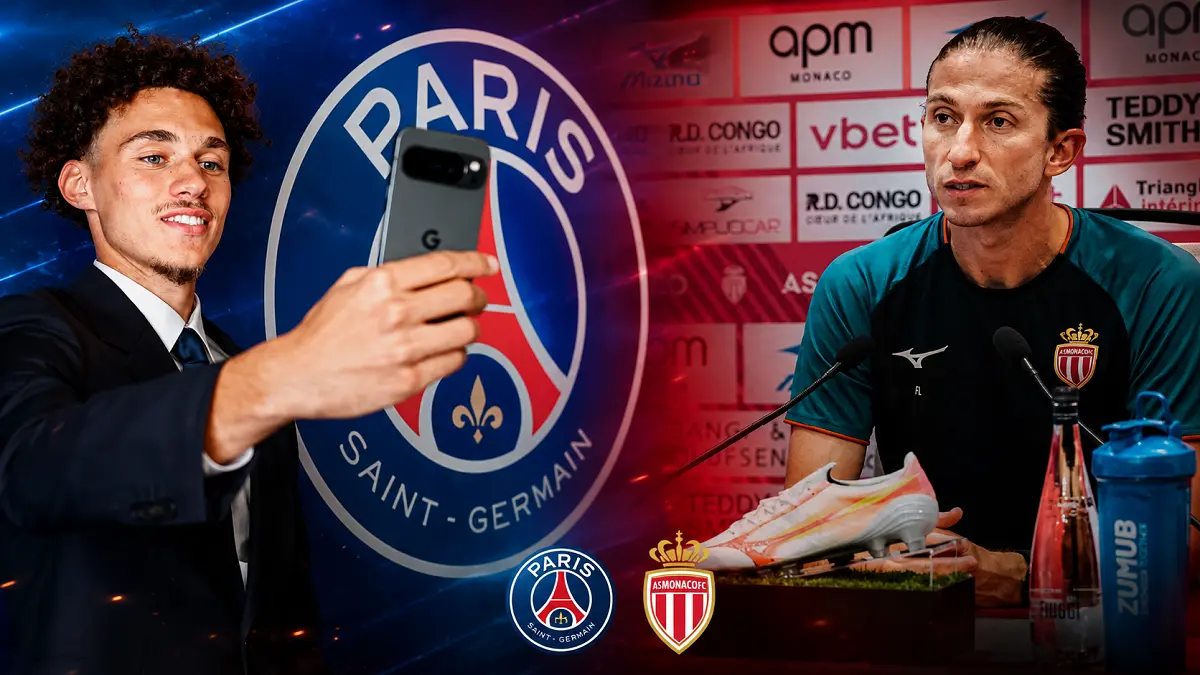 Maghnes Akliouche yang kini memperkuat PSG akan menghadapi mantan klubnya Monaco. Sementara Pelatih AS Monaco Filipe Luís menegaskan timnya akan berusaha maksimal untuk menang. (IG PSG & Monaco/Diolah)