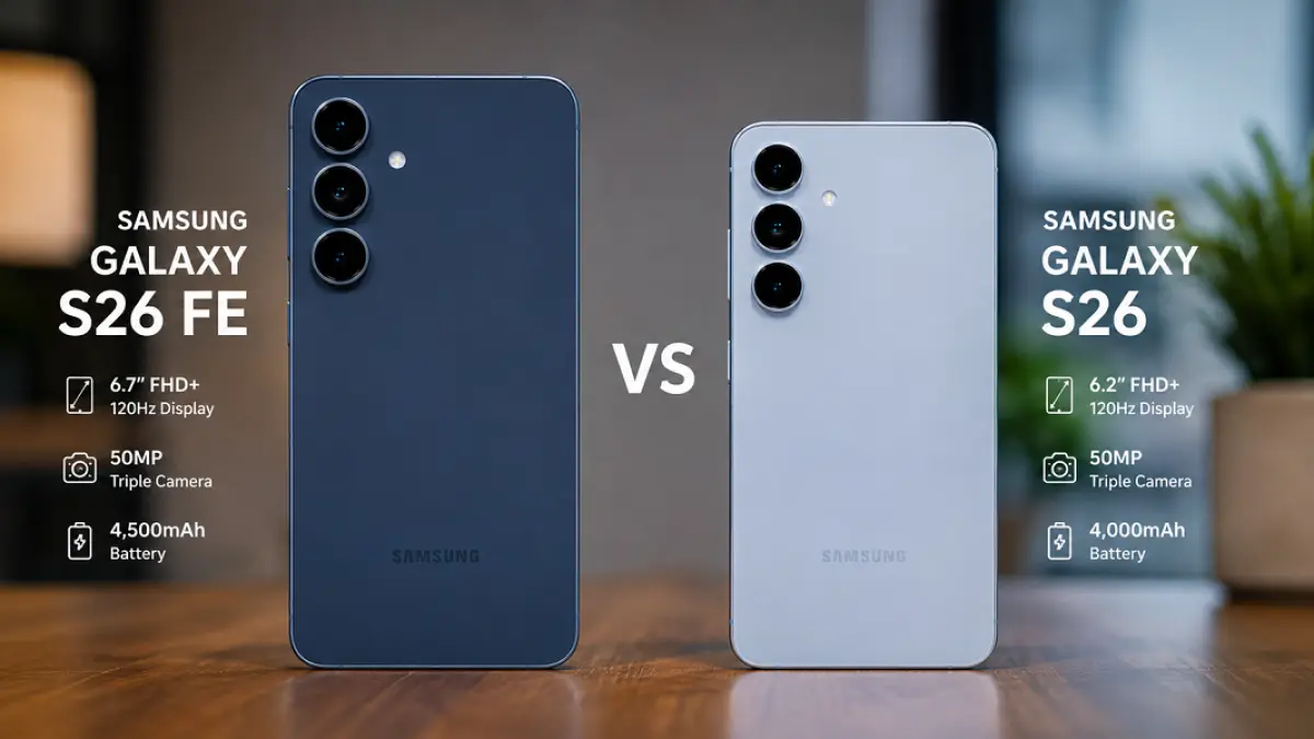 Samsung Galaxy S26 FE dan Galaxy S26 menawarkan spesifikasi berbeda, mulai dari ukuran layar, chipset, kamera hingga kapasitas baterai.(Ilustrasi)