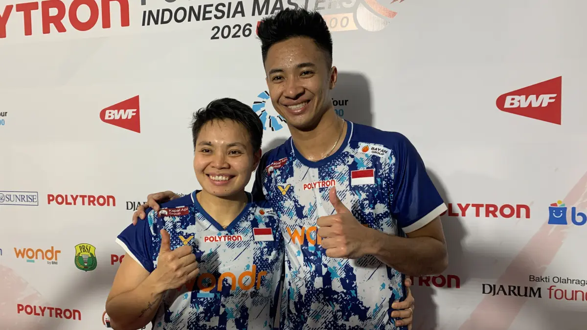ganda campuran Indonesia Dejan Ferdinansyah dan Apriyani Rahayu.