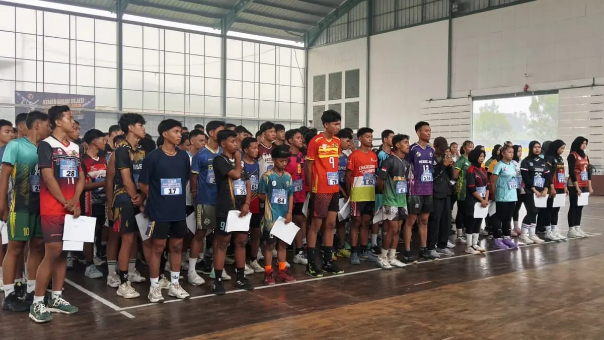 182 atlet putra putri PBVSI mengikuti seleksi untuk porprov 2026 pada Minggu (6/9). (ISTIMEWA)