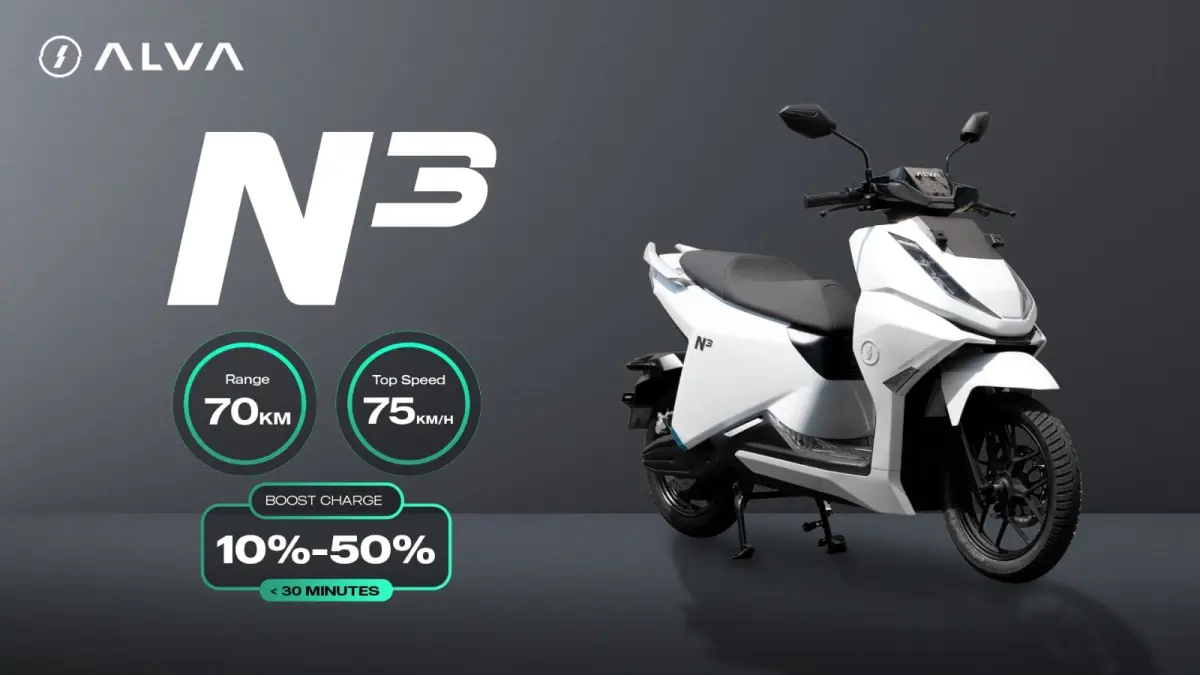 ALVA N3 Next Gen hadir dengan baterai LFP, jarak tempuh hingga 140 kilometer dan sejumlah fitur pendukung berkendara. (alvaauto)