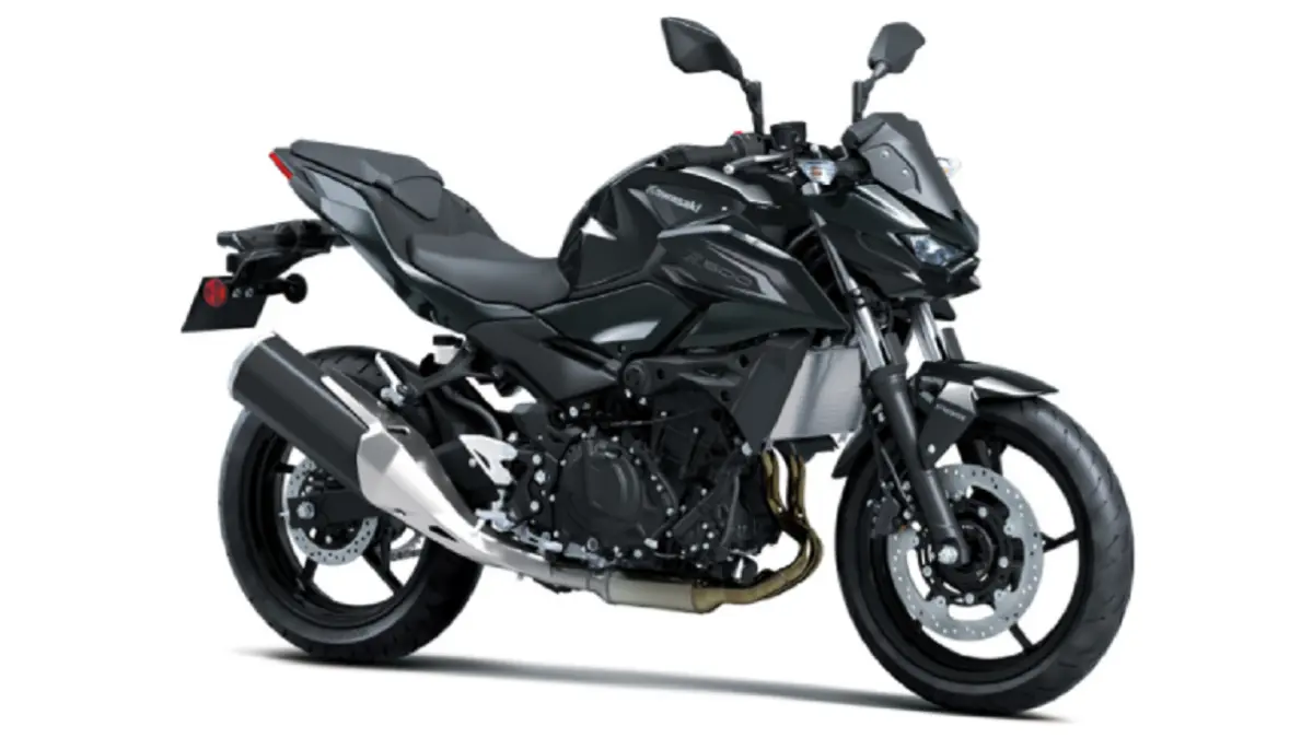 Kawasaki Z500 2027 hadir dengan warna baru Ebony dan Metallic Carbon Gray serta mesin dua silinder 451cc. (RESPONSE JP)