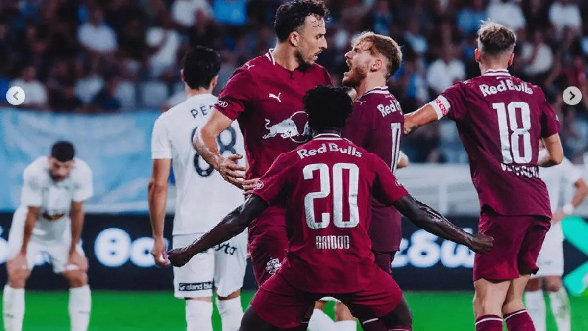 Haris Tabakovic menjadi andalan Red Bull Salzburg saat menghadapi Levski Sofia pada matchday pertama Liga Europa. (IG@_haristabakovic)