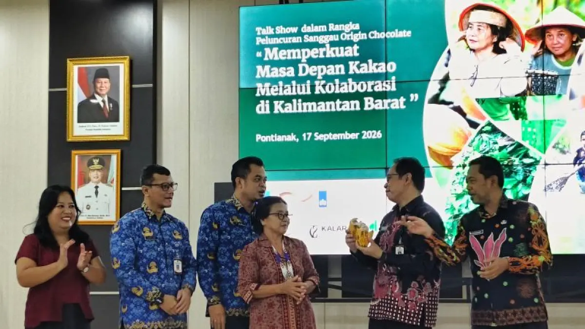 Peluncuran Cokelat Sanggau Origin di Aula Liberika, Disbunnak Kalbar, Kamis (17/9/2026) (ANTARA/Dedi)