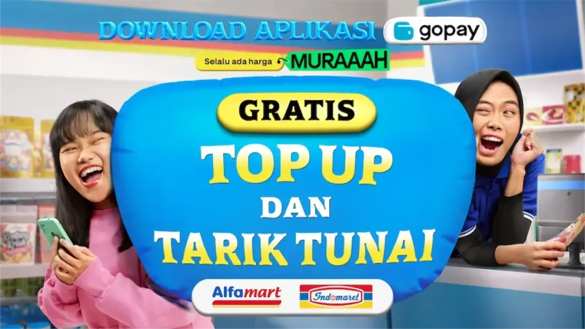 Aplikasi GoPay menyediakan beberapa saluran top-up bebas biaya admin dengan kuota bulanan masing-masing