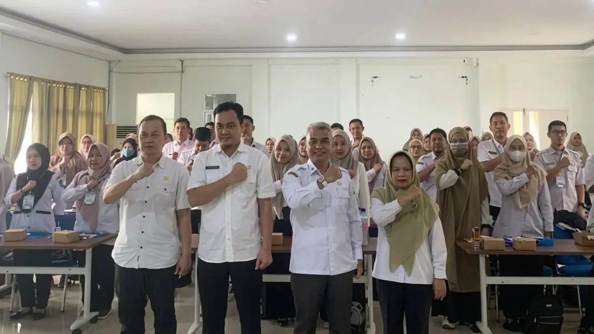 Para peserta kegiatan pembinaan pengelolaan arsip vital di Aula Kepong Bakol, Rabu (16/9). (ISTIMEWA)