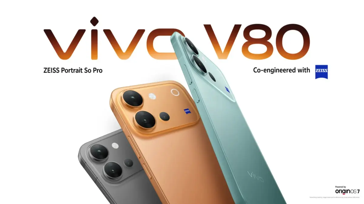 Vivo V80 denan pilihan warnanya. (GIZMOCHINA)