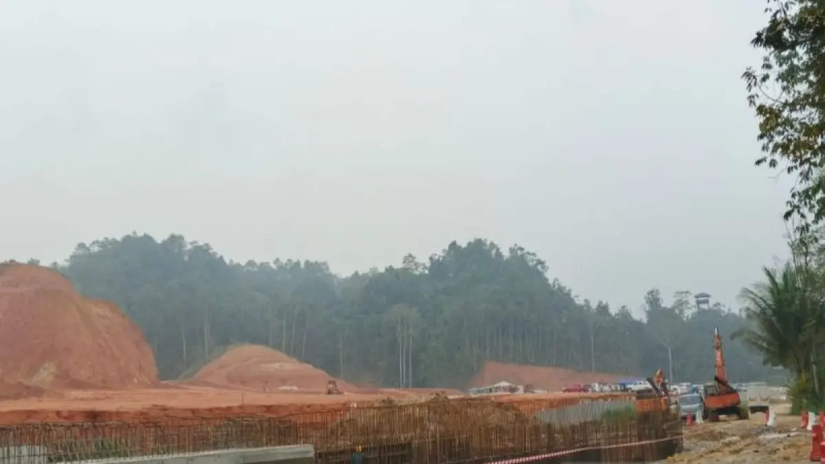 Pembangunan kompleks Customs, Immigration, Quarantine and Security (CIQS) di Serikin, Sarawak, Malaysia. (ANTARA)