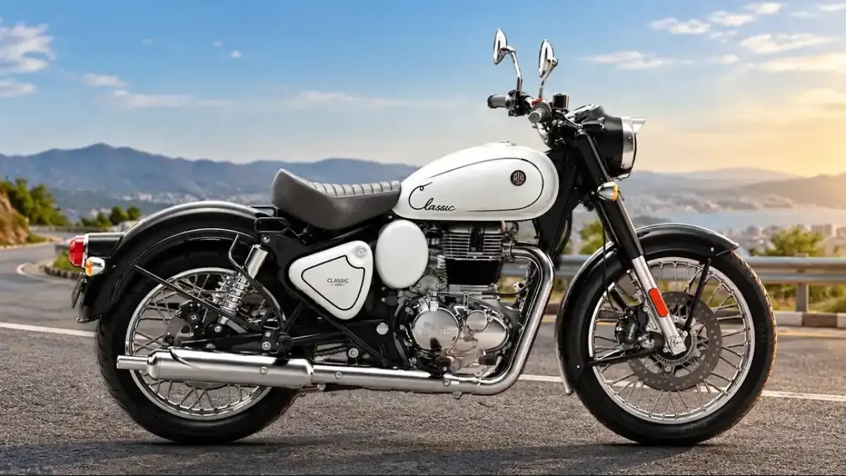 Royal Enfield Classic 350 Signature White.