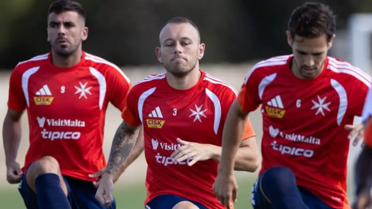 Timnas Malta menjalani latihan sebagai persiapan menghadapi Andorra pada UEFA Nations League 2026/27. (IG@maltafa1900)
