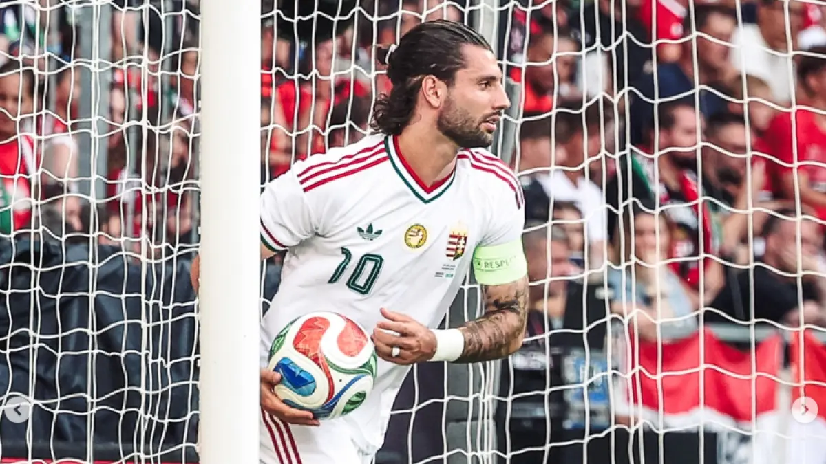 Dominik Szoboszlai menjadi salah satu tumpuan Hungaria saat menghadapi Ukraina di UEFA Nations League 2026/2027. (IG@mlsztv)