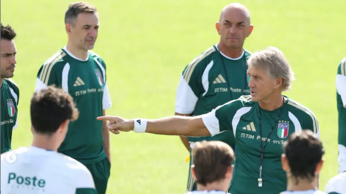 Roberto Mancini memulai periode keduanya sebagai pelatih Italia saat menghadapi Belgia di UEFA Nations League. (IG@azzurri)
