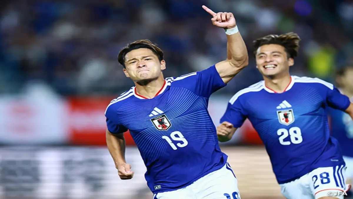 Tim Samurai Biru (JEPANG) melangkah maju dengan kemenangan melawan Uruguay, berkat penampilan luar biasa dari para pemain baru seperti Matsuki dan Shiogai. (JFA)