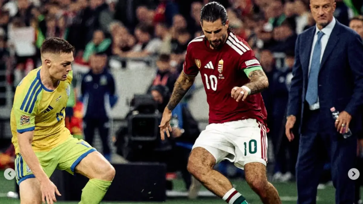 Dominik Szoboszlai menjadi tumpuan Hungaria saat menghadapi Irlandia Utara pada UEFA Nations League 2026/27. (IG@szoboszlaidominik)