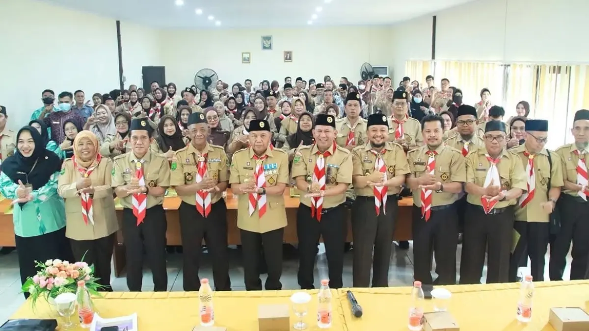 Wabup Mempawah, Juli Suryadi menghadiri pertemuan Kwarcab Pramuka Mempawah.