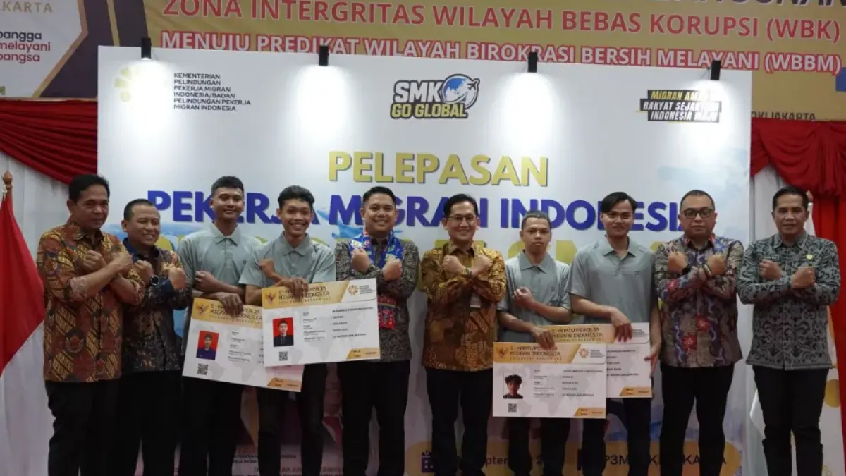 Pelepasan CPMI di Balai Pelayanan Pelindungan Pekerja Migran Indonesia (BP3MI) DKI Jakarta, Jumat (25/9/2026).