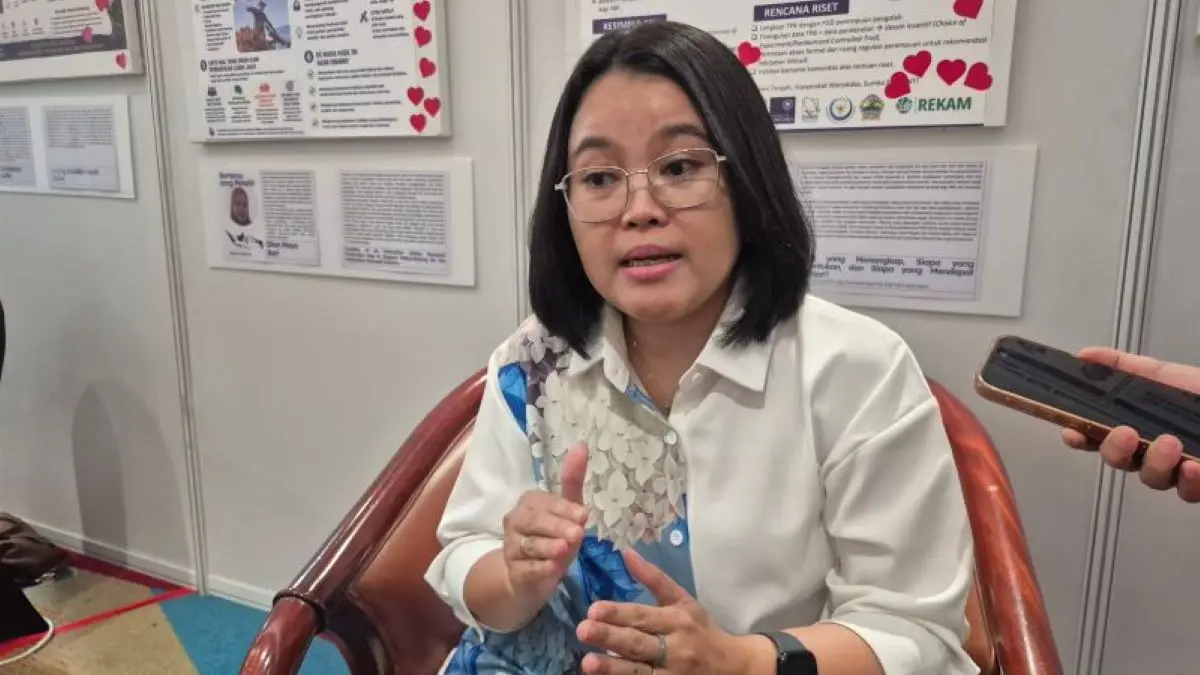 Peneliti Pusat Riset Elektronika BRIN, Athanasia Amanda Septevani di sela-sela kegiatan Gender Equality Learning Program (GELP) Symposium di Jakarta, Selasa (29/9/2026). (ANTARA)