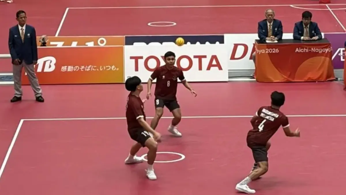 Tim nasional sepak takraw putra Indonesia di Asian Games Aichi-Nagoya 2026. (Antara)