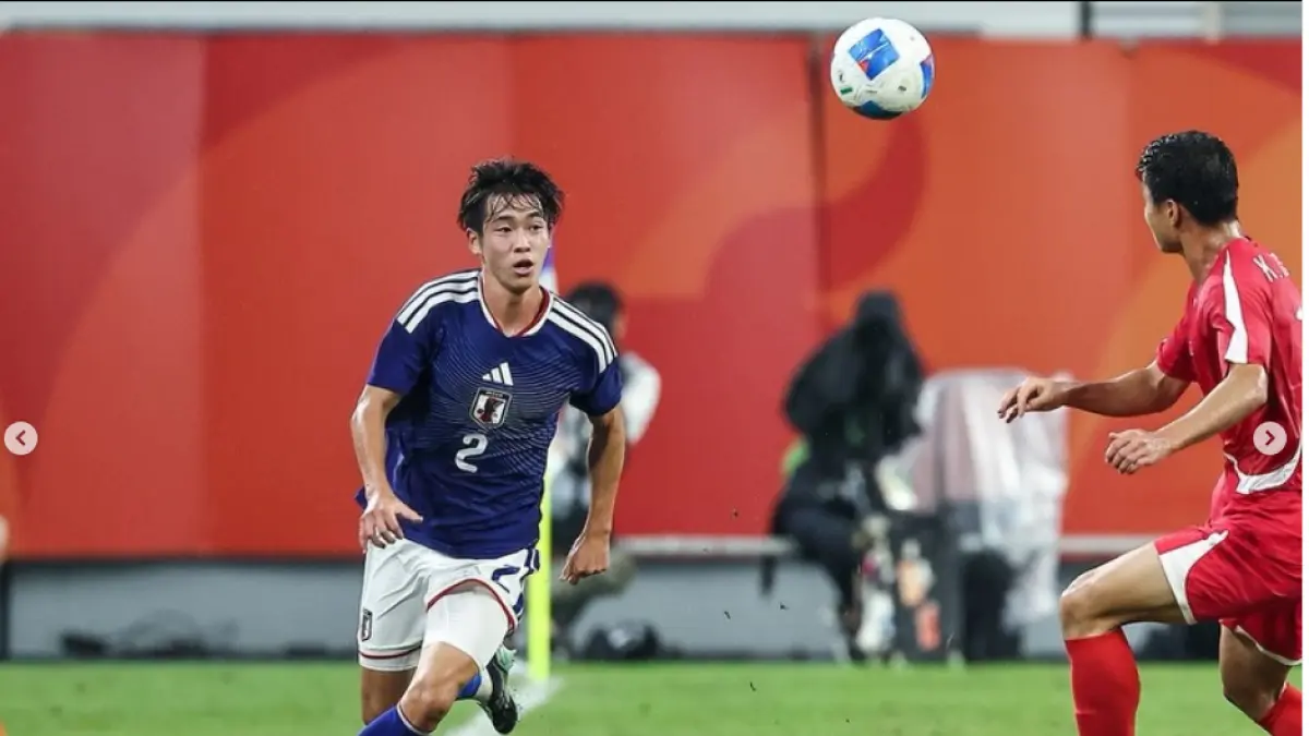 Jepang U-21 akan menghadapi Korea Selatan U-23 pada final sepak bola putra Asian Games 2026. (IG@japanfootballassociation)