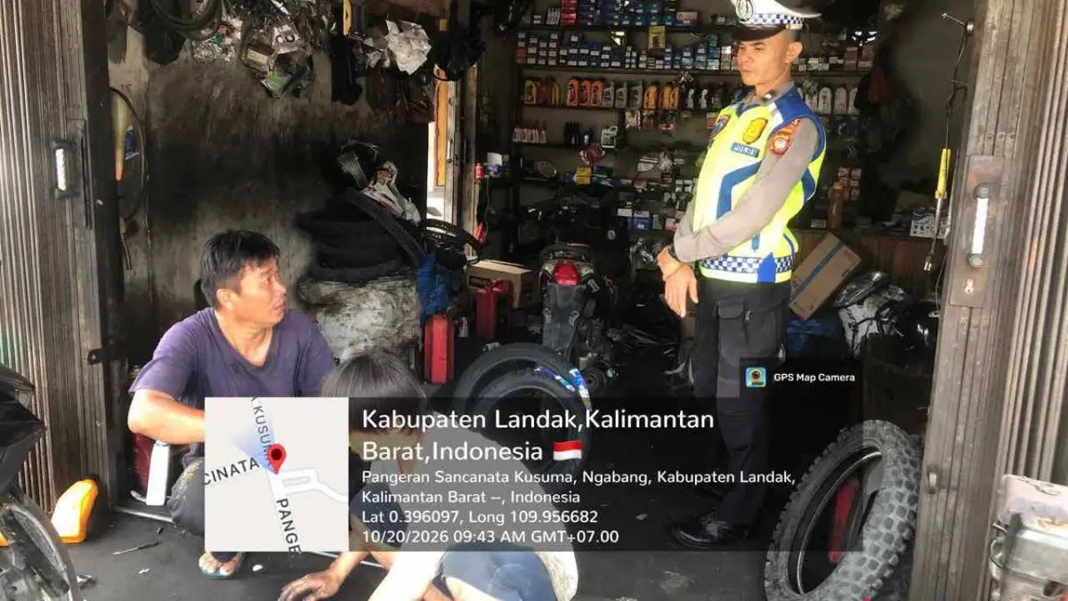 Bengkel Motor di Ngabang Disambangi Polisi, Minta Tidak Melayani Pemasangan Knalpot Jenis Racing