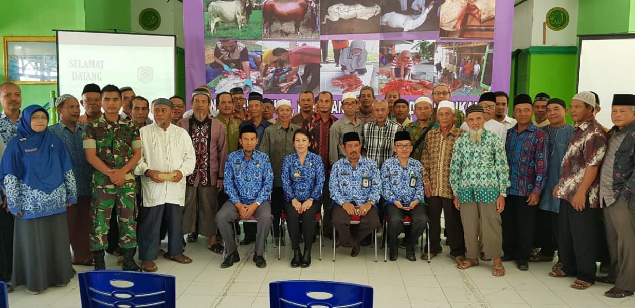 UNTUK PENYEMPURNAAN: Acara sosialisasi pemotongan hewan qurban tahun 2019, di Aula Gedung Arafah, Rabu (17/7)