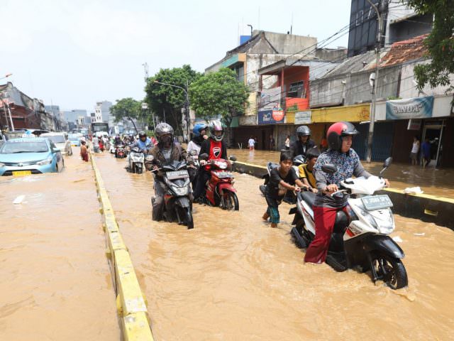 Banjir saat melanda ibu kota Jakarta beberapa waktu lalu. (Dery Ridwansah/JawaPos.com)