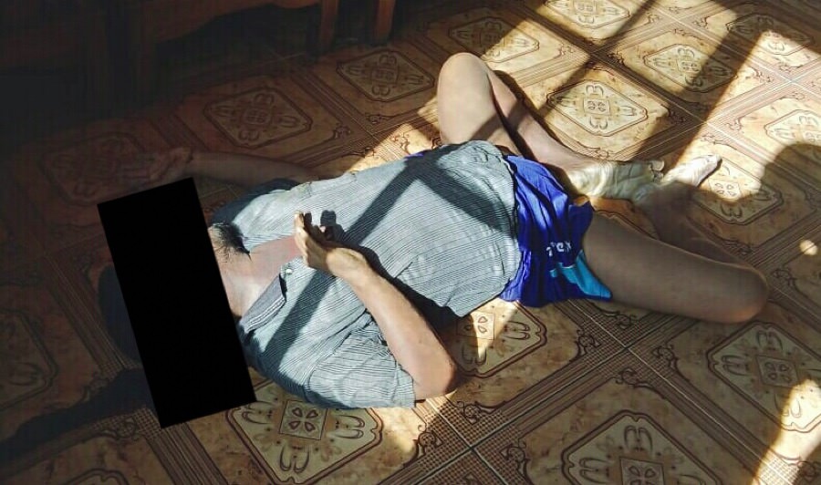 Jasad pria yang ditemukan tewas di Jalan Adisucipto. foto istimewa