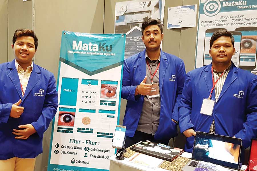 JUARA : Aplikasi Mataku, karya Adhytia Ihza Mahendra dan tim berhasil menjadi juara. ISTIMEWA
