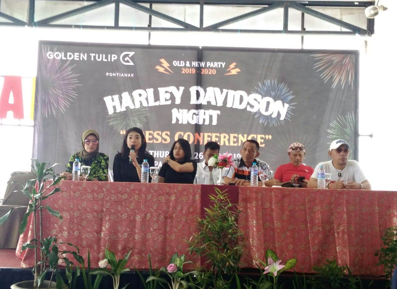 Press Conference: Hotel Golden Tulip menggelar press conference dalam menyambut malam pergantian tahun. Nantinya Hotel Golden Tulip mengusung tema Harley Davidson Night.  Riesala Anvar/Pontianak Post