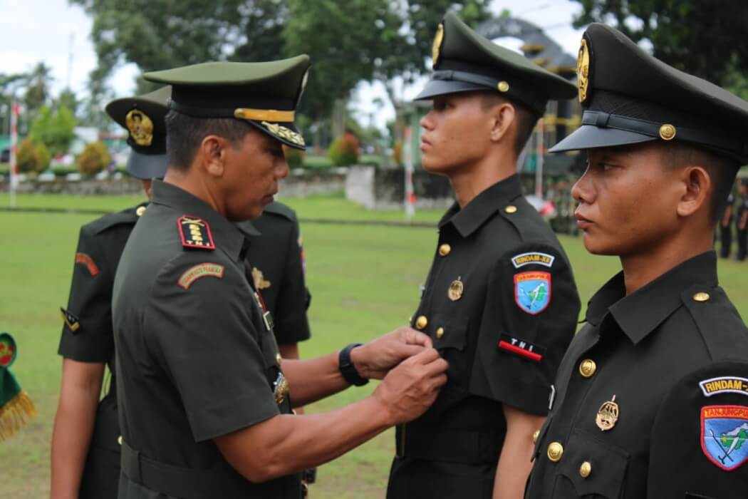 PENUTUPAN: Acara penutupan pendidikan kejuruan Tamtama Infanteri Abit Dikmata TNI AD Gelombang 1 tahun 2019, Sabtu (7/12) kemarin