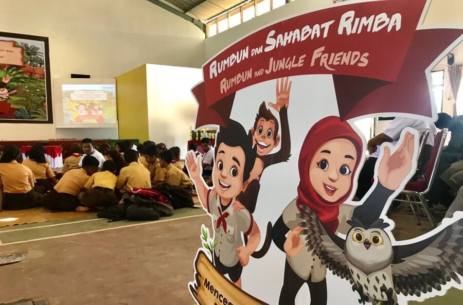 Peluncuran buku cerita anak Rumbun dan Sahabat Rimba. foto Shando Safela