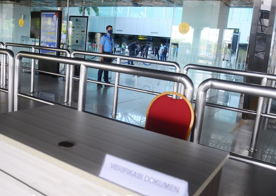 KEMBALI DIBUKA: Suasana di Bandara Supadio, kemarin. HARYADI/PONTIANAKPOST