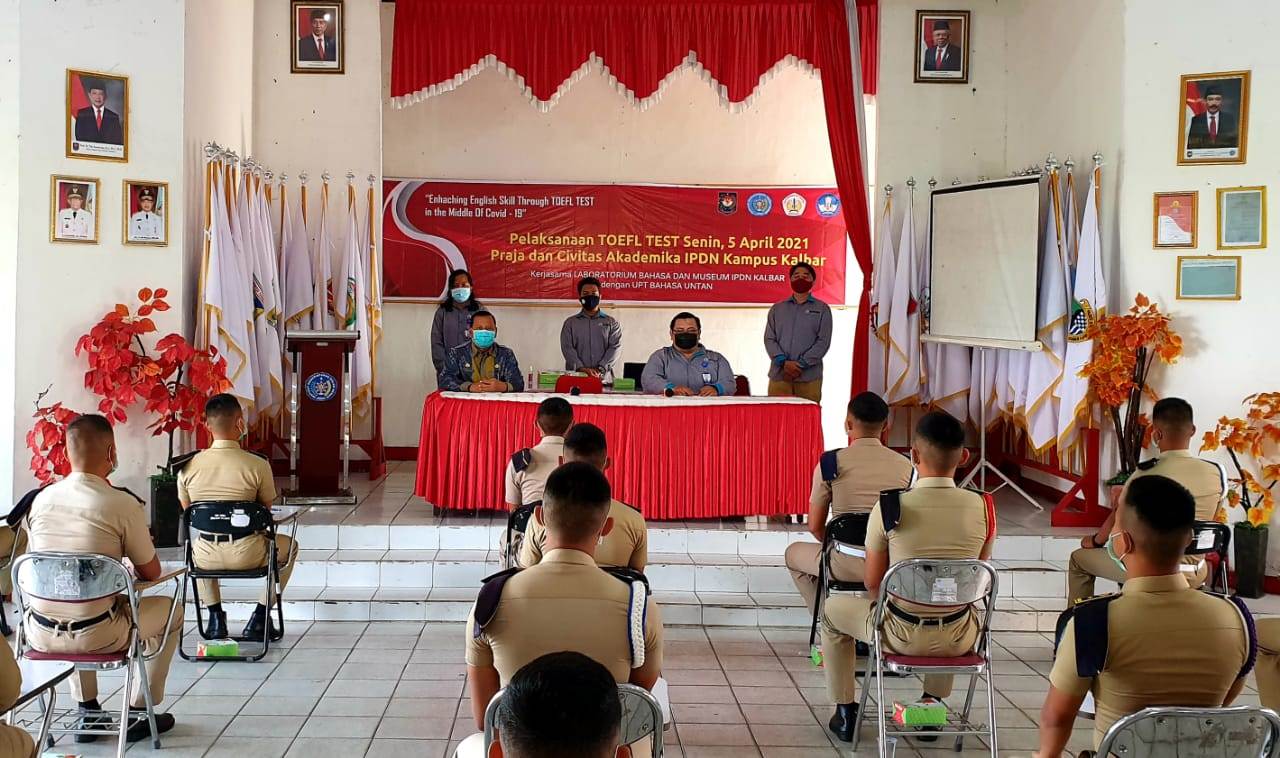 TES: Pelaksanaan tes TOEFL yang diselenggarakan oleh IPDN Kampus Kalimantan Barat yang berlangsung 5 - 6 April 2021 kemarin. IST