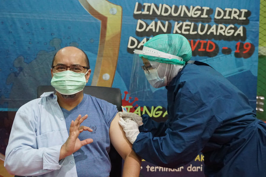 VAKSIN: Daihatsu menyelenggarakan vaksinasi gotong royong untuk para karyawannya. Langkah ini dilakukan demi melindungi mereka dan keluarganya dari keterjangkitan Covid-19. ISTIMEWA