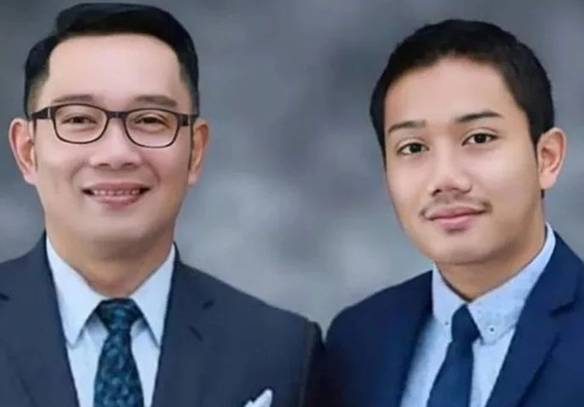 HILANG: Ridwan Kamil dan putranya, Emmeril Kahn Mumtadz. ISTIMEWA