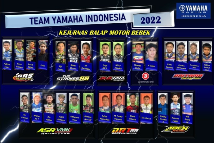 Tim Yamaha Indonesia (Kejurnas Balap Motor Bebek) 2022. (IST)