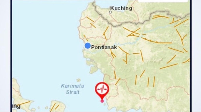 Titik gempa yang diumumkan diakun BMKG.