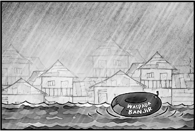 Ilustrasi Banjir/Kekes Pontianak Post