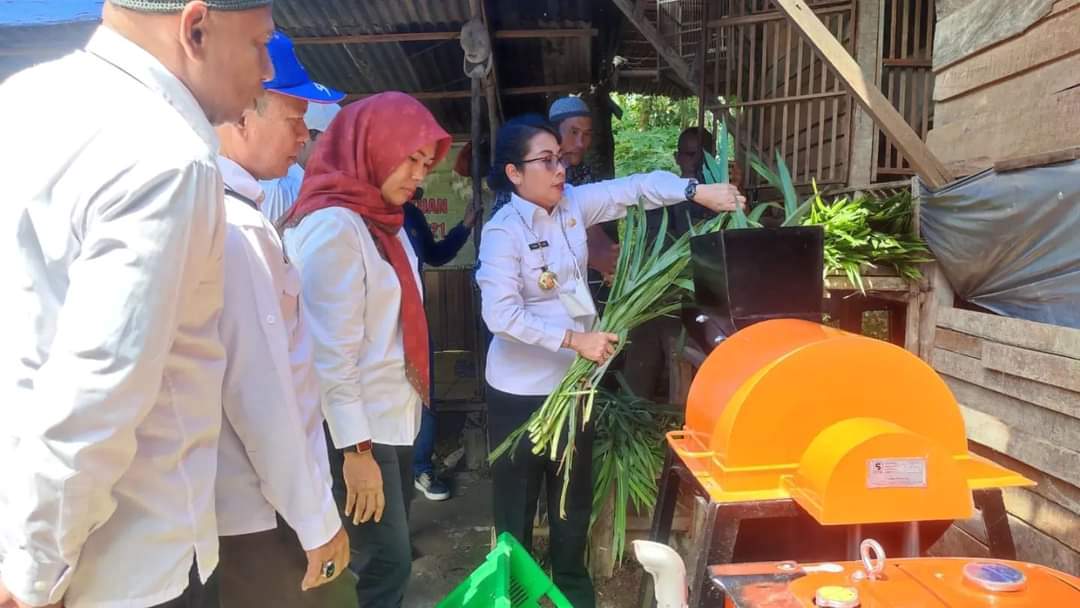 SERAHKAN : Wali Kota Singkawang  menjajal bantuan alsintan yang ditujukan kepada sejumlah Poktan di kota ini, Rabu (23/11). IST