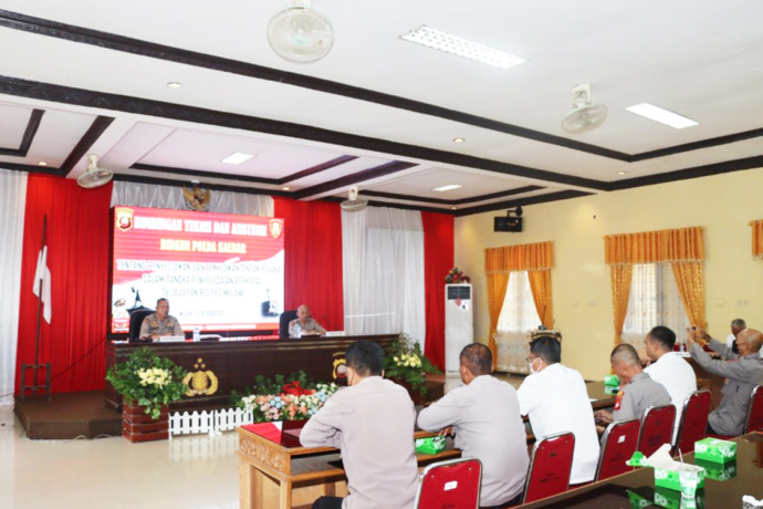 BIMTEK: Polres Melawi menggelar bimbingan teknis dan asistensi dari Bidang Hukum (Bidkum) Polda Kalbar, beberapa waktu lalu. IST