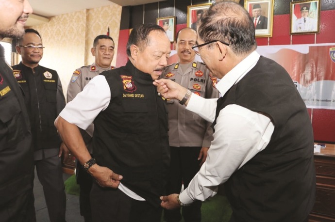 LANTIK : Yohanes Ontot sebagai Ketua Pokdar Kamtibmas Kabupaten Sanggau masa bakti 2021-2024. SGG/SANGGAU