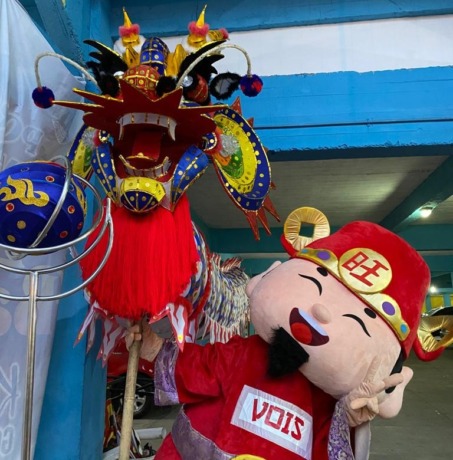 SIAP TAMPIL: Pengerjaan replika Naga Vois Dragon Sport telah rampung. Replika naga ini bakal memeriahkan Cap Go Meh 2023 di Kota Pontianak. IST