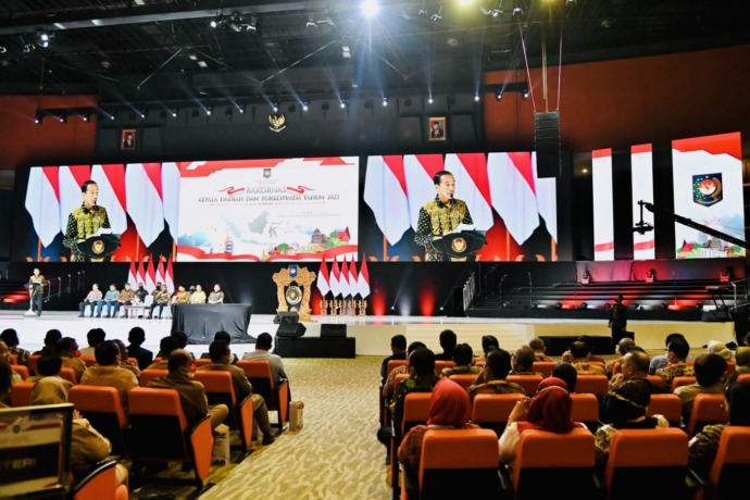 RAKORNAS: Wali Kota Pontianak Edi Rusdi Kamtono menghadiri Rakornas Kepala Daerah dan Forkopimda di Kabupaten Bogor yang dipimpin Presiden RI Jokowi. (Biro Pers Sekretariat Presiden)