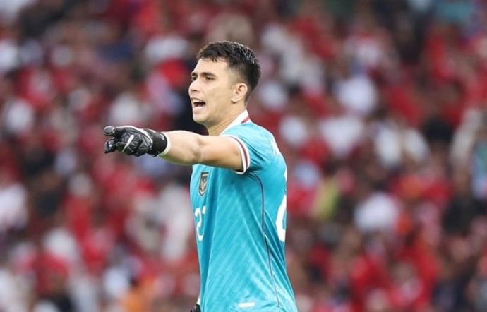 DIPANTAU: Kondisi kiper Timnas Indonesia, Nadeo Argawinata, terus dipantau tim dokter PSSI. INSTAGRAM/@PSSI