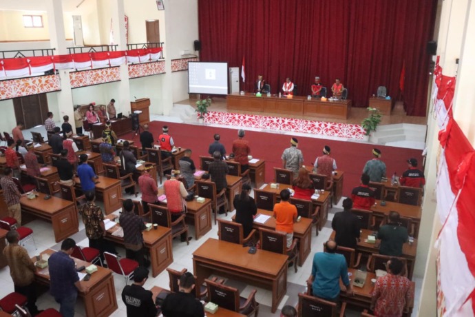 Suasana rapat kerja Naik Dango ke-38 di gedung DPRD landak, Selasa (28/2). (ISTIMEWA)