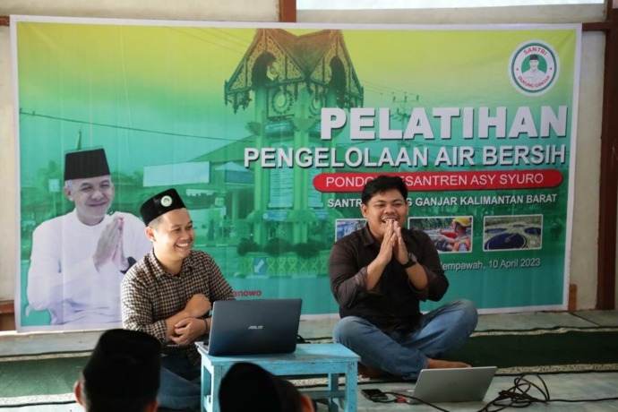 Pelatihan pengelolaan air bersih yang diadakan Santri Dukung Ganjar (SDG). foto istimewa