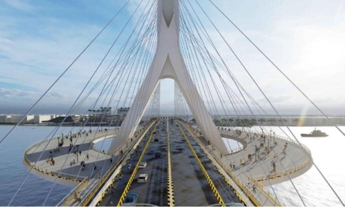 JEMBATAN GARUDA: Ilustrasi Jembatan Garuda yang rencananya akan menghubungkan Jalan Bardan Nadi dan Terminal Siantan. PONTIANAK.GO.ID