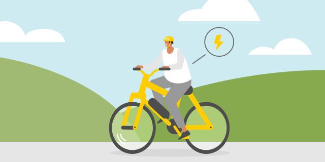 Ilustrasi sepeda listrik