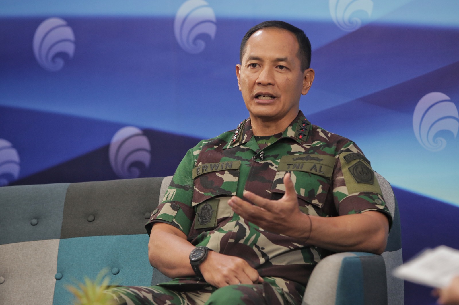 Panglima Komando Gabungan Wilayah Pertahanan I Laksamana Madya TNI Erwin S Aldedharma